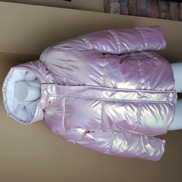 🆕️ CHILDREN'S PLACE Iridescent Pink Fleece Lined Puffer Jacket GIRLS SIZE: 16
